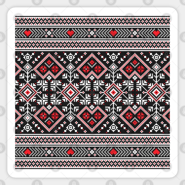 Ethnic Slavic pixel carpet texture #7 Sticker by GreekTavern